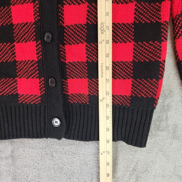 Disney X Forever 21 Mickey Mouse Sweater Womens Small Plaid Preppy Cardigan - Picture 5 of 12